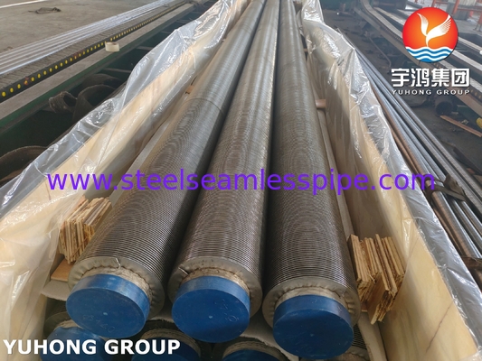 ASME SA312 TP347H ท่อไร้รอยเหล็กไร้ขัด กับ SS Fin Strip สําหรับเครื่องอบอุ่น