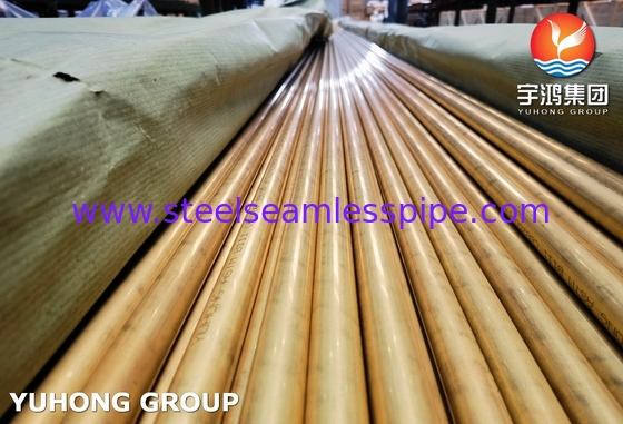 ​​ท่อไร้รอยต่อ ASME SB111 C68700 O61 สำหรับคอนเดนเซอร์น้ำทะเลอุณหภูมิสูง​