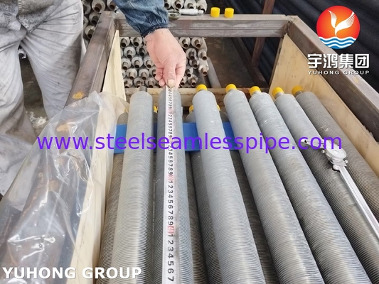 ท่อปีกสแตนเลส ASTM A249 TP304L แบบ L ด้วยแผ่นอลูมิเนียมสําหรับเครื่องเย็นอากาศ