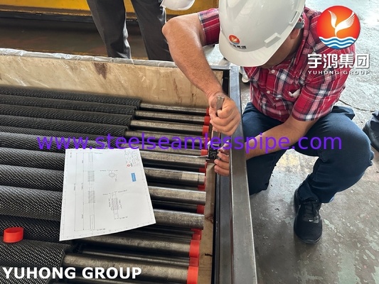 ASTM A213 T11 หลอดเหล็กเหล็กสแตนเลสที่ไม่มีเซสม สาย HFW Fin Tube สําหรับโรงแปรรูป
