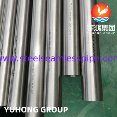 ท่อไร้ตะเข็บไทเทเนียมอัลลอย UNS R50400 เกรด 2 ASTM B861 สำหรับคอนเดนเซอร์น้ำทะเล