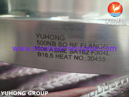 หน้าแปลนสวมสแตนเลส SA182 F304L แบบสวมหน้าแปลน RF FF สำหรับงานบริการอุณหภูมิสูง