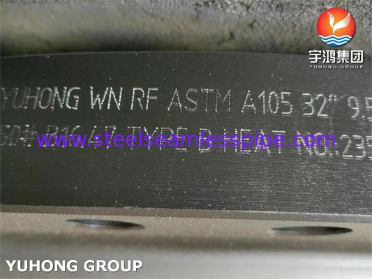 หน้าแปลนคอเชื่อมเหล็กกล้าคาร์บอน ASTM A105 - B16.47 ซีรีส์ B, คลาส 300/600, การเชื่อมต่อท่อ