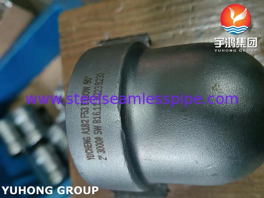 ASTM A182 F53 S32750 ซุปเปอร์ ดับเพล็กซ์ สแตนเลส ฟิต 90Deg Elbow B16.11 การใช้งานทางเคมี