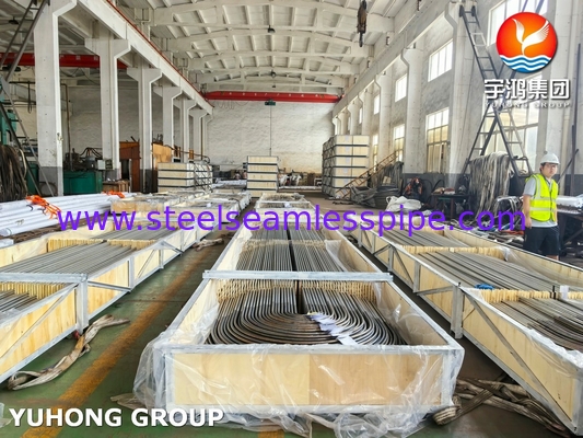 เครื่องแลกเปลี่ยนความร้อนสแตนเลสสตีล ท่อโค้ง U A213/SA213 TP304L อบอ่อนแบบสว่าง BA เกรดไร้รอยต่อ TP304L / UNS S30403