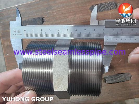 ASTM A182 F316L BSP สหภาพ Hex Nipple Pressure Forging