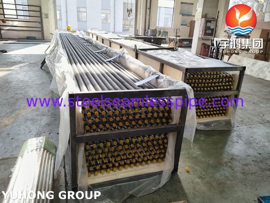ASTM A213 T5 หลอดปีกชนิด G ที่ติดตั้งด้วยปีกสแตนเลสคาร์บอนสําหรับเครื่องแลกเปลี่ยนความร้อน
