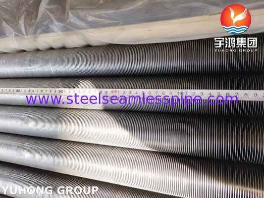ASTM A213 T5 หลอดปีกชนิด G ที่ติดตั้งด้วยปีกสแตนเลสคาร์บอนสําหรับเครื่องแลกเปลี่ยนความร้อน