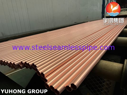 ท่อทองแดง ASTM B111 / ASME SB111 C12200 สำหรับคอนเดนเซอร์และเครื่องแลกเปลี่ยนความร้อน