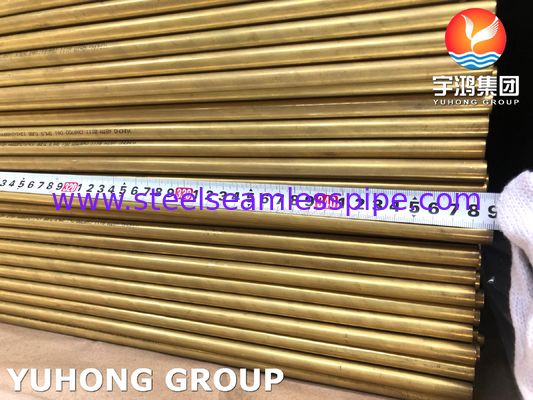 ท่อสกะสีคูเปอร์ B111 C68700 O61 ท่ออัลลูมิเนียมทองแดงที่อัดไม่ต่อสําหรับเครื่องแลกเปลี่ยนความร้อนน้ําทะเล
