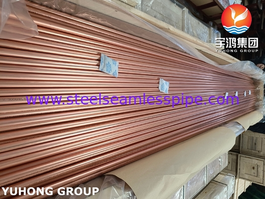 ท่อทองแดงผสมแบบไร้ตะเข็บ JIS H3300 C1220T สำหรับระบบ HVAC