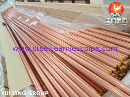 ท่อทองแดงผสมแบบไร้ตะเข็บ JIS H3300 C1220T สำหรับระบบ HVAC