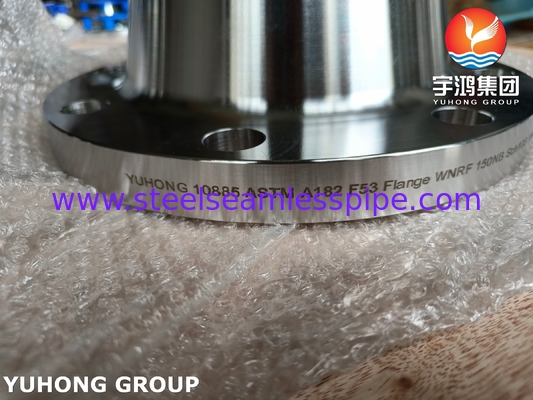 ASTM A182 F53 WNRF Flange Class 150 ถึง 2500 การเชื่อมต่อท่อแรงดันสูง