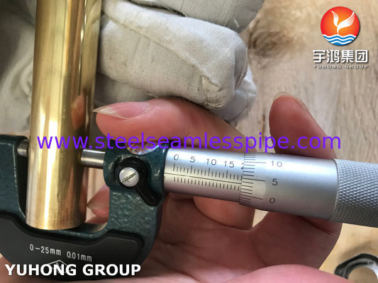 ท่อทองแดงนิกเกิล ASTM B111 C44300 สำหรับคอนเดนเซอร์และเครื่องแลกเปลี่ยนความร้อน