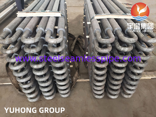 ความยาวที่กําหนดเอง U Bend Fin Tube ในเหล็กคาร์บอน กว้าง 16-219 มม สําหรับอุตสาหกรรม