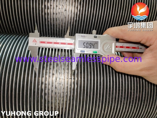 ท่อครีบแข็ง ASTM A376 TP347H สำหรับเครื่องแลกเปลี่ยนความร้อนและหม้อไอน้ำ
