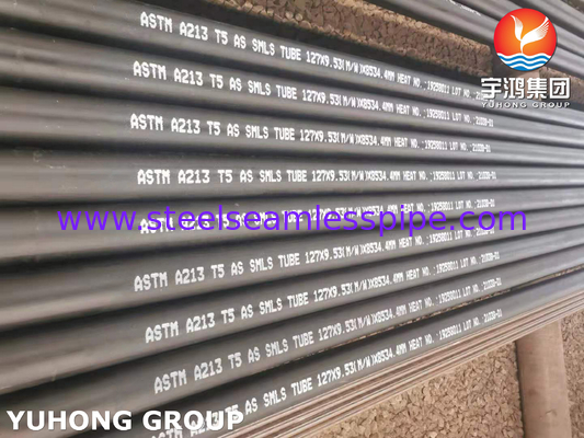 ท่อเหล็กอัลลอย ASTM A213 T5 แบบไร้รอยต่อสำหรับหม้อไอน้ำและเครื่องทำความร้อนยิ่งยวด