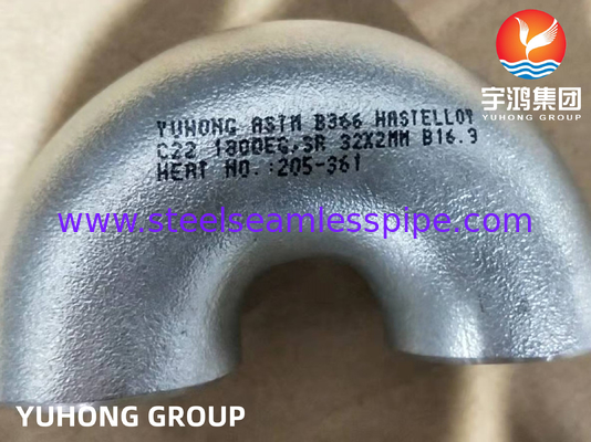 ผู้จัดจำหน่ายข้อศอกท่อ ASTM B366 C22 อุปกรณ์ฟิตติ้งโลหะผสมนิกเกิลทนต่อการกัดกร่อน