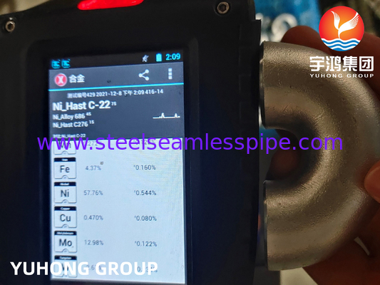 ผู้จัดจำหน่ายข้อศอกท่อ ASTM B366 C22 อุปกรณ์ฟิตติ้งโลหะผสมนิกเกิลทนต่อการกัดกร่อน
