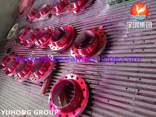 1/2" ถึง 24" ASTM A182 F51 WNRF Flanges ประเภท 150-2500 ทองเหลืองยืดหยุ่นยืดหยุ่น