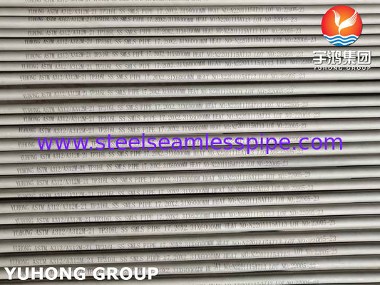 ท่อสแตนเลสไร้รอยต่อ ASTM A312 TP316L พร้อมการทดสอบกระแสวน การทดสอบไฮโดรสแตติก และการทดสอบอัลตราโซนิก สำหรับงานปิโตรเคมี