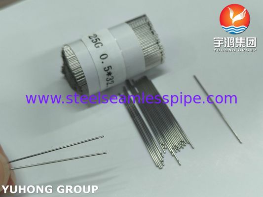 25G*32.5MM ท่อเข็มฟันสําหรับการชลประทานด้วยหลุมเดียวจากสแตนเลสทางการแพทย์ ISO9626 SUS304