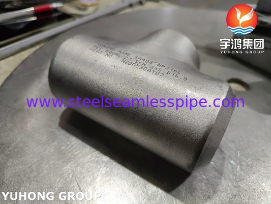 ข้อต่อสามทางเท่าสแตนเลส WP316L แรงดันสูง, เป็นไปตามมาตรฐาน ASTM A403, แบบเชื่อมชน