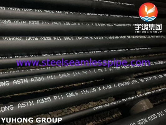 ท่อเหล็กอัลลอยเฟอร์ริติกไร้รอยต่อ ASTM A335 P11 สำหรับงานบริการอุณหภูมิสูง