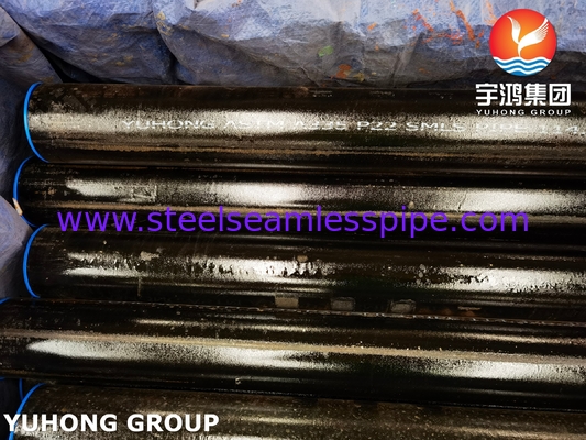 ท่อเหล็กอัลลอยเฟอร์ริติกไร้รอยต่อ ASME SA335 P22 1.25Cr-0.5Mo สำหรับหม้อไอน้ำโรงไฟฟ้า