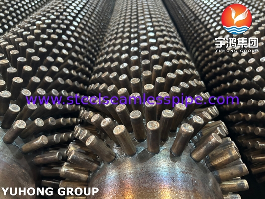 ท่อครีบเหล็กกล้าคาร์บอน ASTM A106 GR.B แบบมีปุ่ม สำหรับเครื่องประหยัดพลังงานและเครื่องทำความร้อนยิ่งยวด