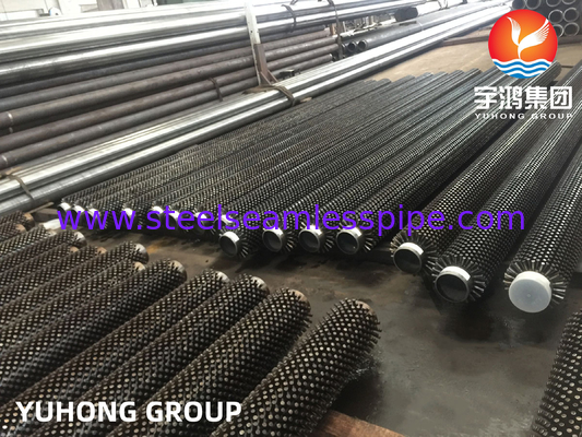 ท่อครีบเหล็กกล้าคาร์บอน ASTM A106 GR.B แบบมีปุ่ม สำหรับเครื่องประหยัดพลังงานและเครื่องทำความร้อนยิ่งยวด