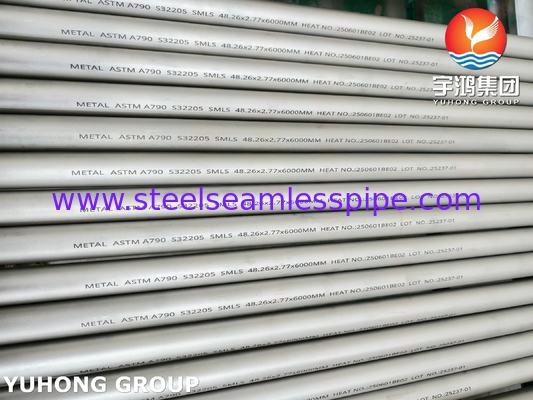 ASTM A790 S32205 ท่อเหล็กดับเพล็กซ์ไร้สแตนเลสแบบไร้รอยต่อ ความแข็งแรงสูง ทนต่อการกัดกร่อนสําหรับการใช้งานในทะเล