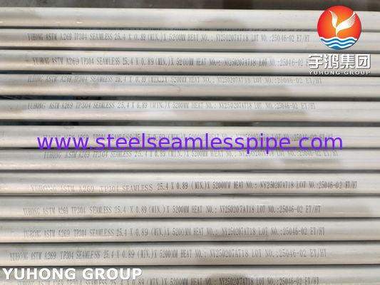 ท่อไร้รอยต่อสแตนเลส ASTM A269 TP304 (1.4301) สำหรับเครื่องแลกเปลี่ยนความร้อน