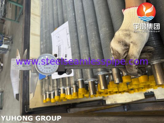 ท่อสแตนเลส EN10217-7 1.4301 พร้อมครีบอลูมิเนียมสำหรับท่อครีบอัดรีดสำหรับ HVAC&R