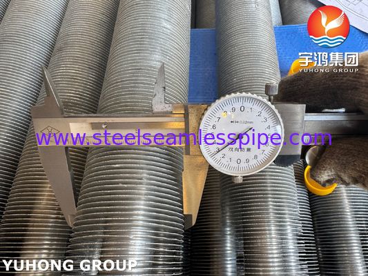 ท่อสแตนเลส EN10217-7 1.4301 พร้อมครีบอลูมิเนียมสำหรับท่อครีบอัดรีดสำหรับ HVAC&R