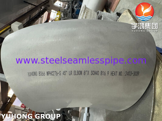 ASTM B366 WPHC276 90 องศาเอลโค้ท Hastelloy C276 UNS N10276 อุปกรณ์ติดต่อท่อ