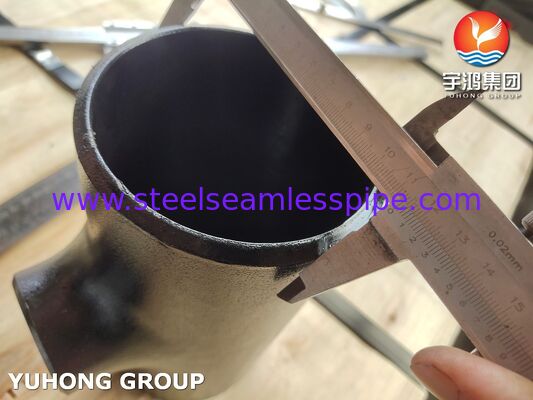 ข้อต่อเหล็กกล้าคาร์บอน ASTM A234 WPB แบบลดขนาด ทีเชื่อมชน