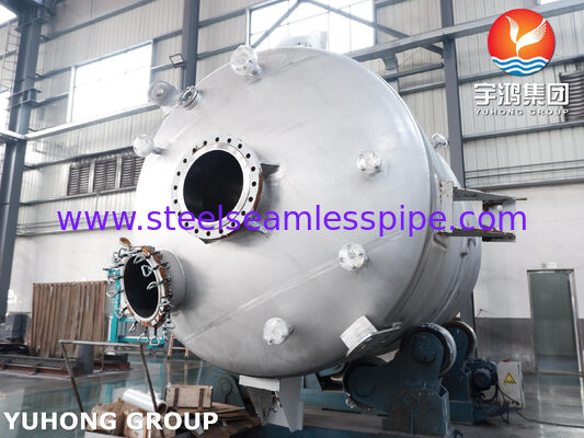 เครื่องทําปฏิกิริยาแบบกระดาษประทับประกัน ASME U Stamp ใน SA516 Gr.70 โลหะคาร์บอนพร้อมเครื่องปั่นสําหรับการผสม