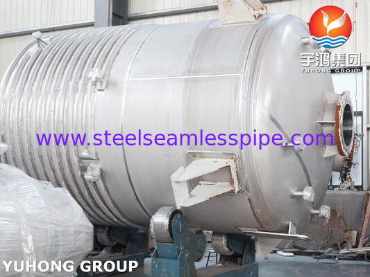 เครื่องทําปฏิกิริยาแบบกระดาษประทับประกัน ASME U Stamp ใน SA516 Gr.70 โลหะคาร์บอนพร้อมเครื่องปั่นสําหรับการผสม