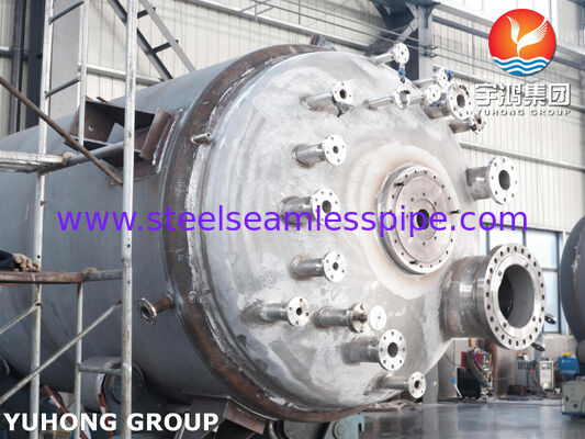 เครื่องทําปฏิกิริยาแบบกระดาษประทับประกัน ASME U Stamp ใน SA516 Gr.70 โลหะคาร์บอนพร้อมเครื่องปั่นสําหรับการผสม