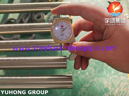 ท่อสุขาภิบาลไร้รอยต่ออบอ่อนสแตนเลสสตีล ASTM A270 TP304 สำหรับการแปรรูปอาหาร