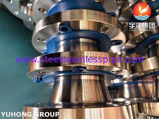 ASTM A182 F51 S31803 หน้าแปลนคอเชื่อมเหล็กดูเพล็กซ์หลอม 150#-2500# B16.5