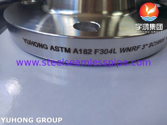 หน้าแปลนสแตนเลสสตีล ASTM A182 F304L แบบเชื่อมคอ ยกหน้า