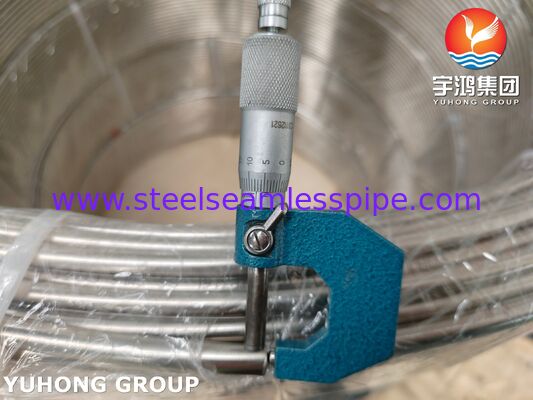 ASTM A269 TP316L สแตนเลส หลอดม้วนกระเทียมใสสําหรับการใช้งานของเหลวอุตสาหกรรม