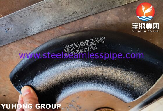 ASTM A234 WP22 90° Elbow Cr-Mo Alloy Steel Tube Fitting สําหรับท่ออุณหภูมิและความดันสูง
