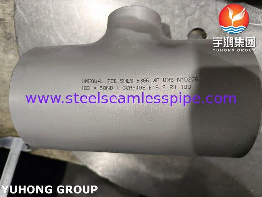 ASTM B366 C276 BW ทีเท่ากันและไม่เท่ากัน ทนการกัดกร่อนสูง Hastelloy C276 ข้อต่อท่อเชื่อมชน