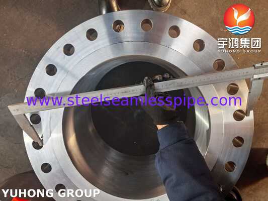 ASME SA105 / SA105N โฟลเลนจ์โกหกจากสแตนเลสคาร์บอนสําหรับระบบท่ออุตสาหกรรม