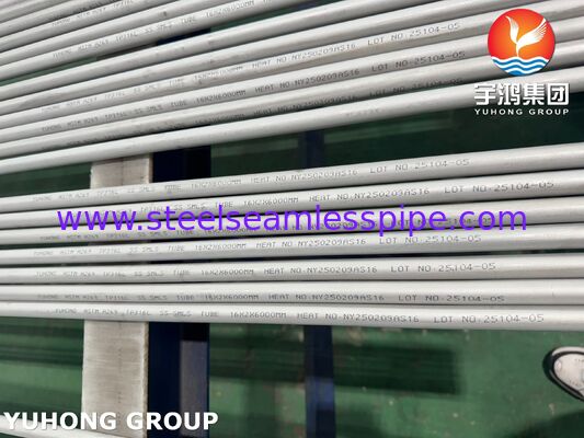ท่อไร้ตะเข็บสแตนเลส ASTM A269 TP316L สำหรับคอนเดนเซอร์ ดองและอบอ่อน