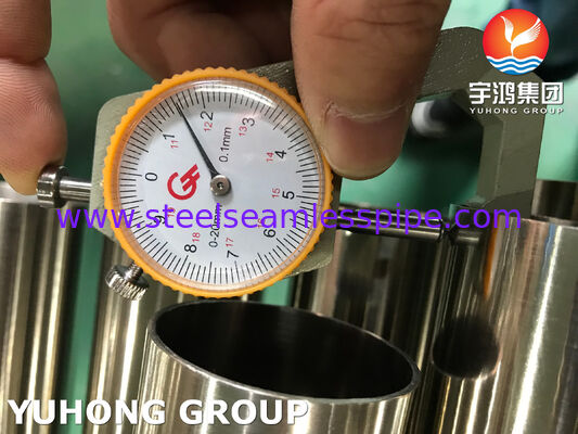 320 / 240 Grit ASTM A269 TP304L ท่อสแตนเลสสว่างแอนไลด์สําหรับการใช้งานสุขภาพ