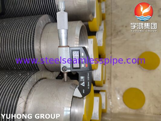ท่อ HFW ปีก ASTM A312 TP347H เหล็กไร้ขัดสําหรับเครื่องปั่นความร้อนที่เสีย